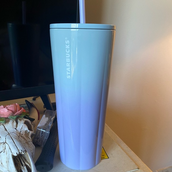 Starbucks stainless steel tumbler - blue/purple